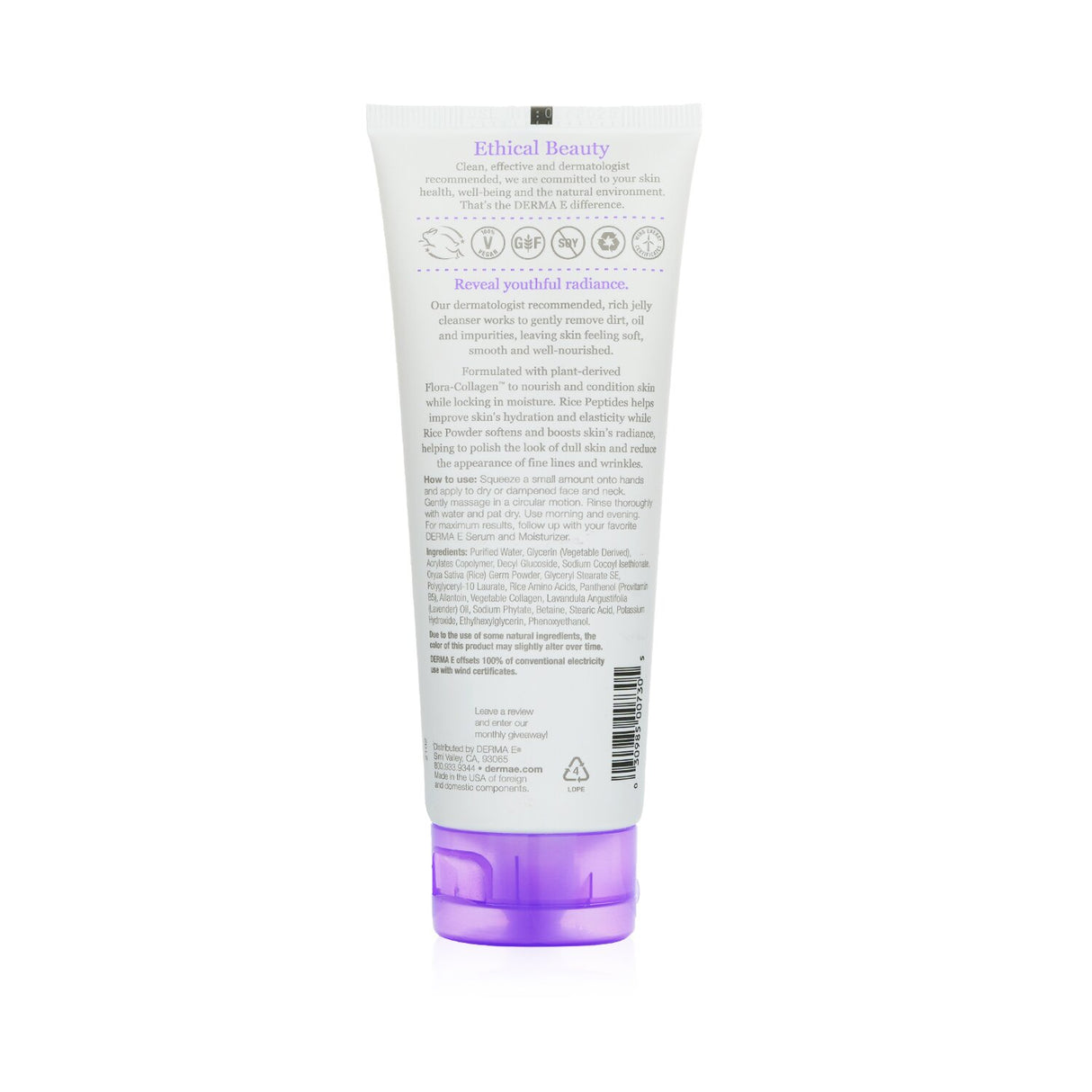 Derma E - Skin Restore Advanced Peptides & Flora-Collagen Gentle Jelly Cleanser