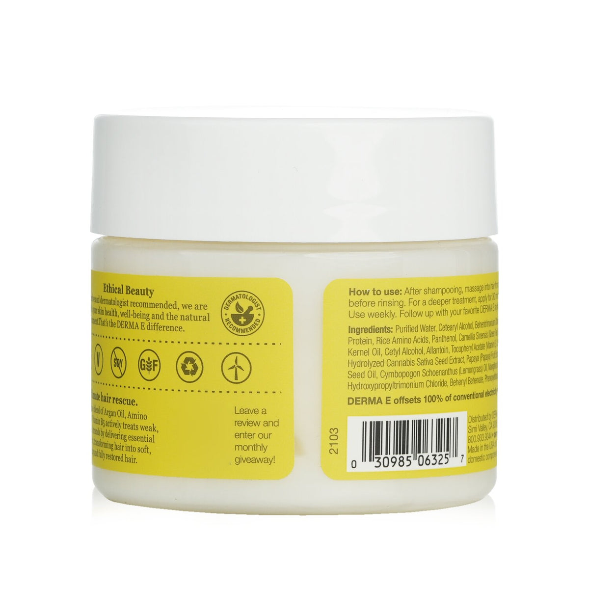 Derma E Recover &amp; Repair Deep Conditioning Treatment Mask  142g/5oz