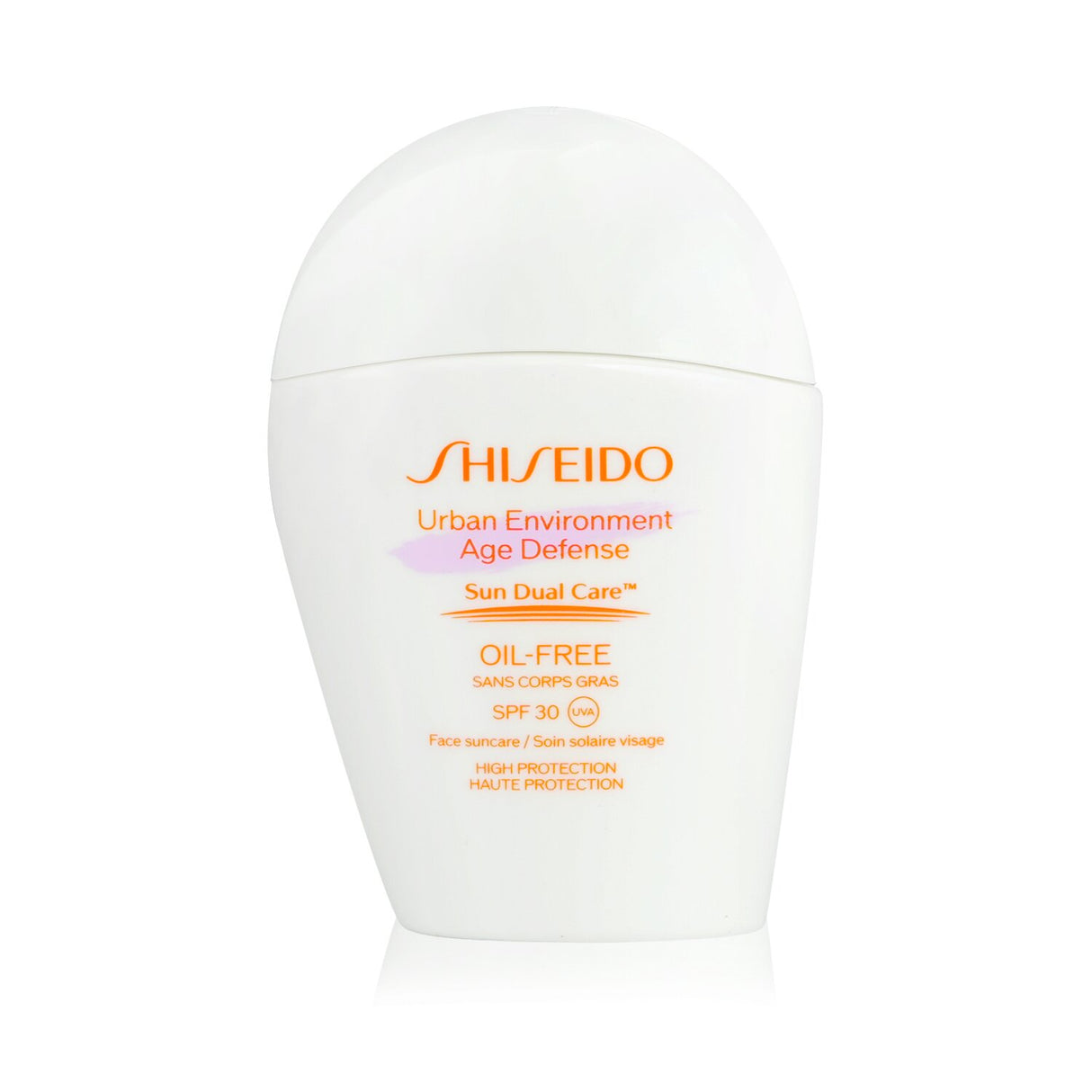 Shiseido Urban Environment Age Defense Oil-Free SPF 30 in a 30ml bottle, blending sun protection, anti-aging, and pollution defense.