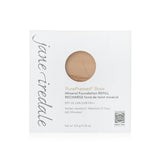 Mineral foundation refill in Riviera shade, SPF 20, provides flawless coverage in a refillable compact.