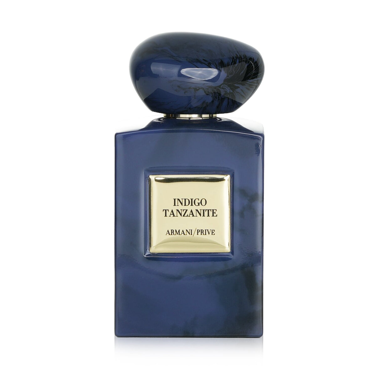 Giorgio Armani - Prive Indigo Tanzanite Eau De Parfum in a stunning purple-blue bottle, a luxurious woody amber fragrance for all.