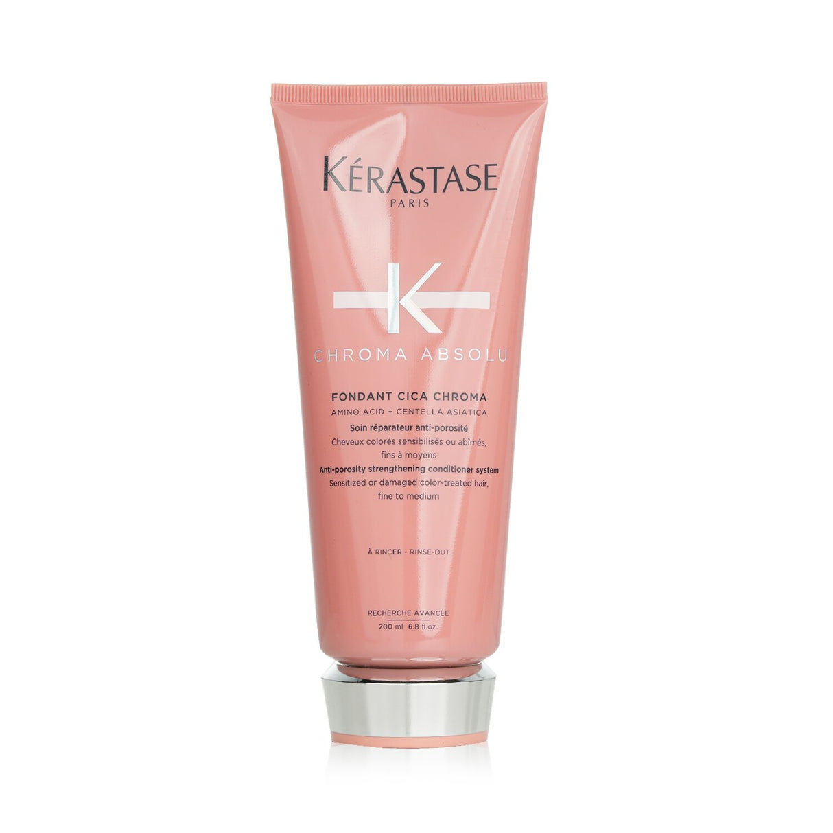 Conditioner for damaged color-treated hair, nourishing and strengthening while preventing color fading, enriched with amino acids.