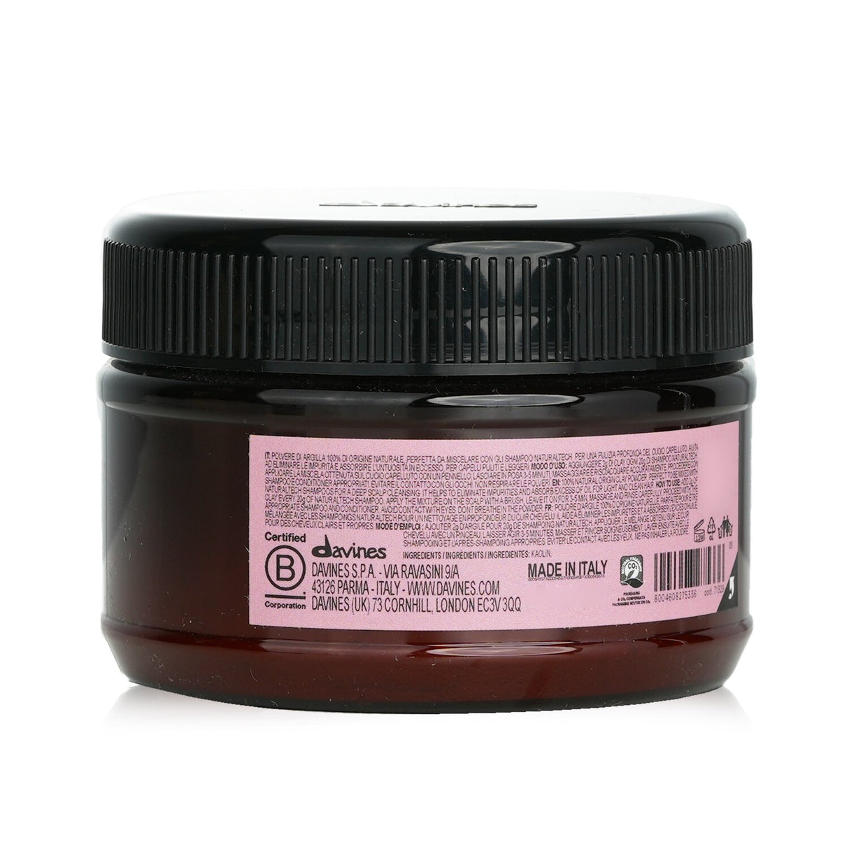 Davines Natural Tech Elevating Clay Supercleanser in 120g, a natural clay formula for deep scalp cleansing and oil absorption.