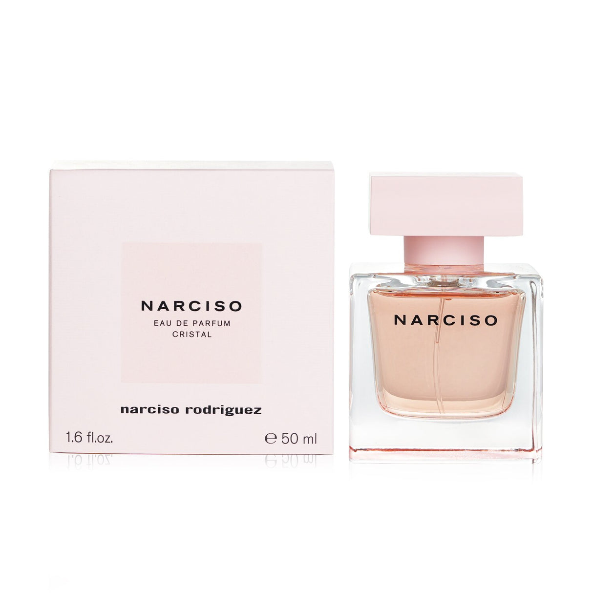 Narciso Cristal Eau De Parfum Spray in a 50ml bottle; a floral woody fragrance with fresh notes for women.