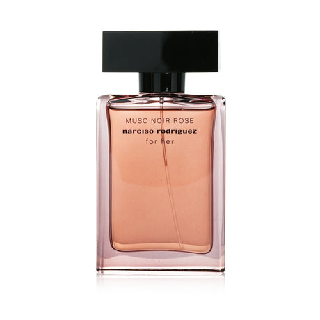 Narciso Rodriguez Musc Noir Rose Eau De Parfum, a sensual floral amber scent with bergamot, plum, and vanilla notes.