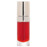 Clarins Lip Comfort Oil #08 Strawberry, 7ml, provides hydrating care with a lightweight texture and sweet strawberry tint.