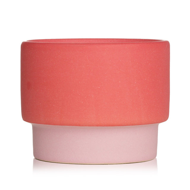 Color Block Ceramic Candle in Sparkling Grapefruit, featuring a vibrant ceramic design and zesty scent, ideal for home decor.