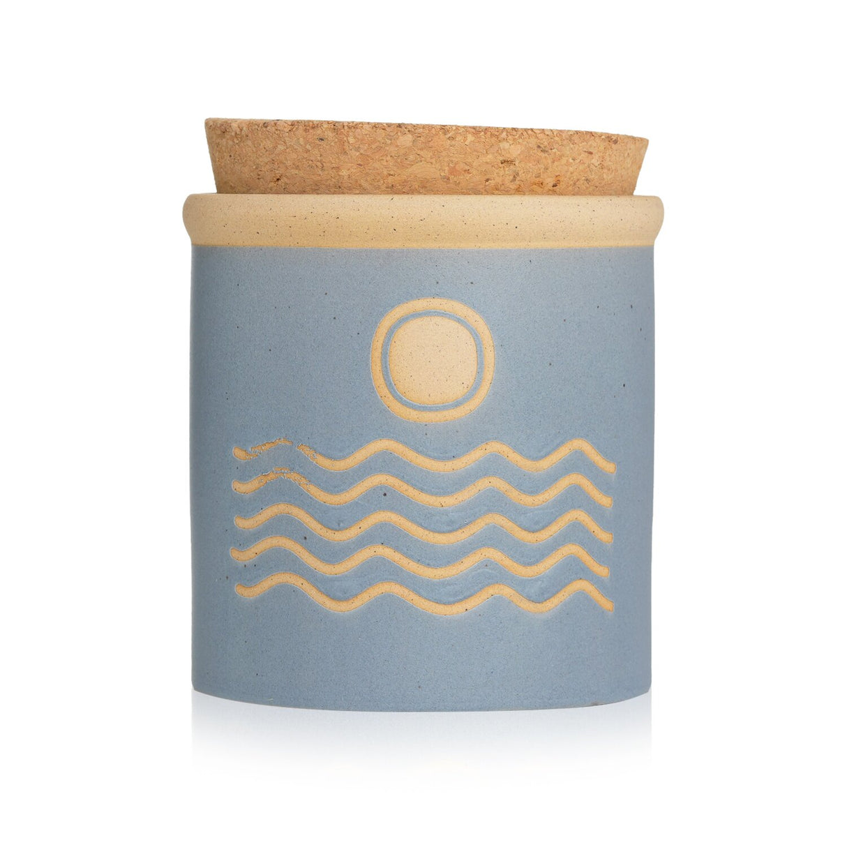 Paddywax Dune Candle in Saltwater Suede with a ceramic vessel, eco-friendly soy wax, and enchanting fresh scent.