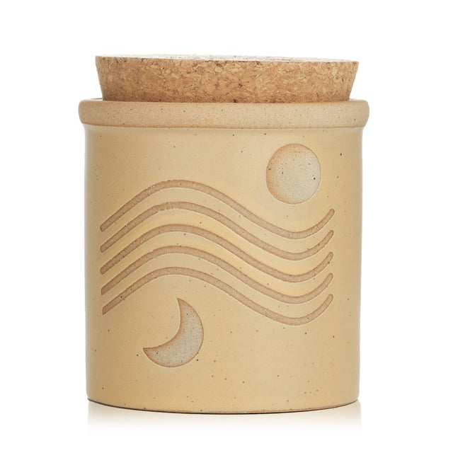 Paddywax Dune Candle featuring orange zest & bergamot in a stylish ceramic vessel with a cork lid, perfect for any decor.