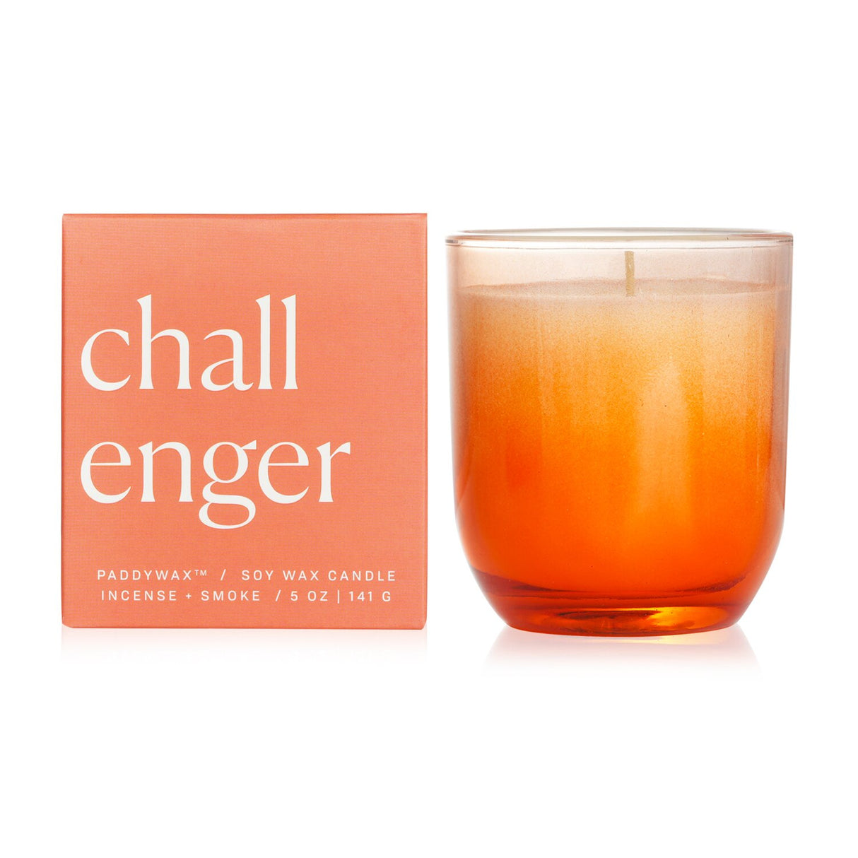 Paddywax Enneagram Candle - Challenger in an ombre glass vessel, 141g soy wax with a captivating fragrance for a cozy ambiance.