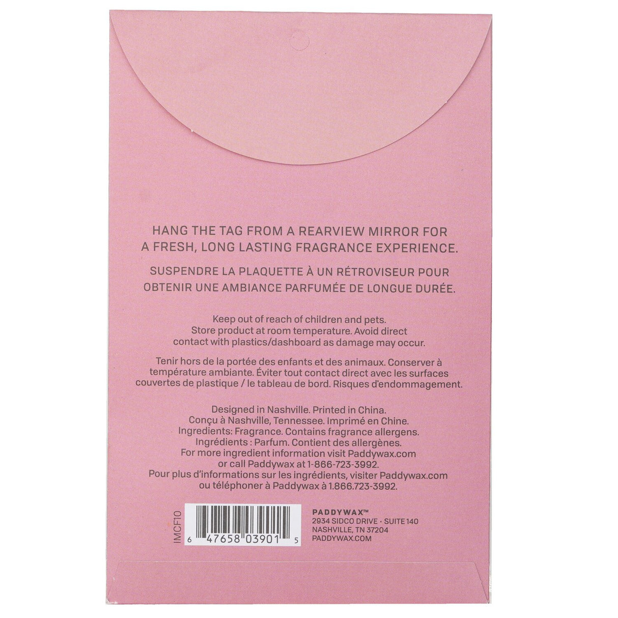 Paddywax Impressions Car Fragrance "Thankful For You" - Two vegan, eco-friendly scents with elastic hangers for a delightful drive.