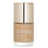 Clarins Skin Illusion Velvet Foundation #111N, lightweight, hydrating, with SPF 15 and anti-pollution benefits for radiant skin.