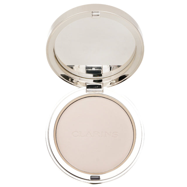 Clarins Ever Matte Compact Powder in #01 Very Light, soft texture for a flawless matte finish, enriched with nourishing ingredients.