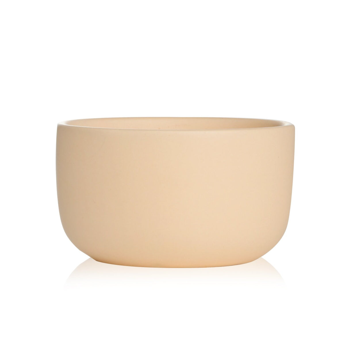 Hand-poured soy wax candle in a matte ceramic vessel, featuring Pink Opal & Persimmon scent for a cozy, inviting ambiance.