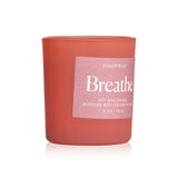 Wellness candle in matte glass, infused with essential oils, offers 35 hours of calming fragrance and stylish repurpose after use.