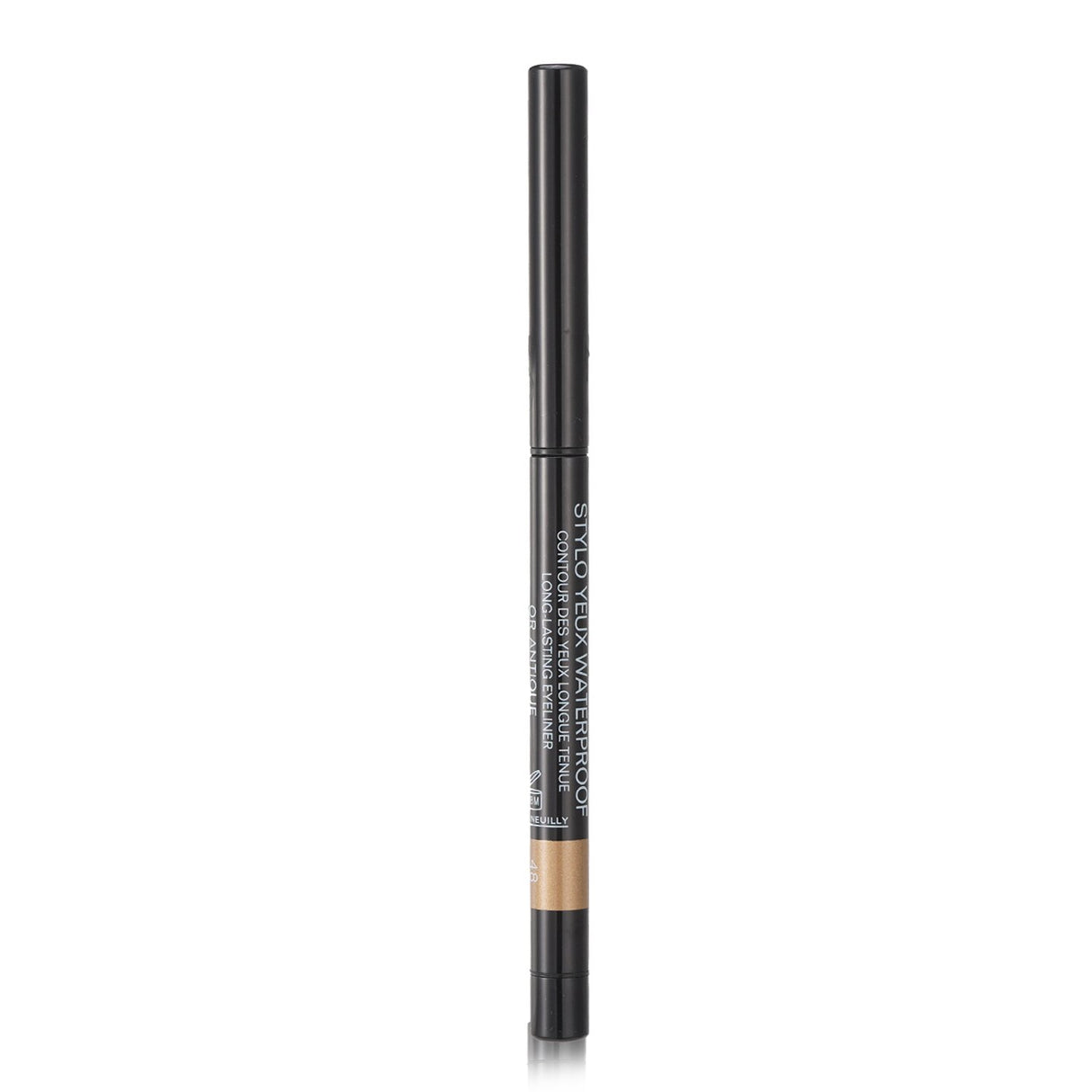 Chanel Stylo Yeux Waterproof eyeliner in #48 Or Antique, shimmering gold, waterproof, smudge-proof, 0.3g twist-up.