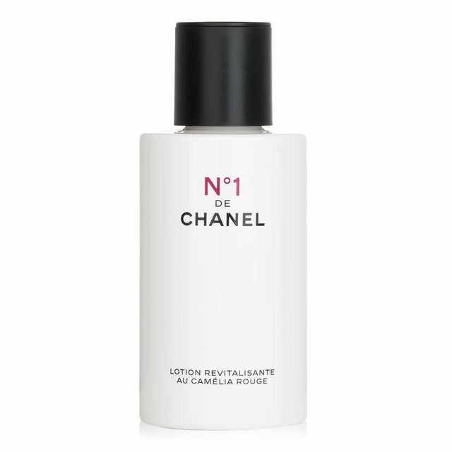 Chanel N°1 Red Camellia Revitalizing Lotion in a 150ml bottle, a lightweight toner for youthful, hydrated skin.