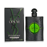 Yves Saint Laurent Black Opium Illicit Green Eau De Parfum Spray, 75ml, a vibrant gourmand fragrance in an iconic bottle.