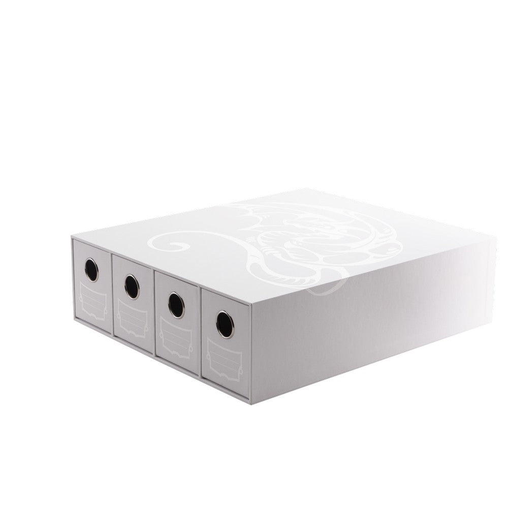 Dragon Shield: Fortress Card Drawers  - Horizontal: Size 4  - White