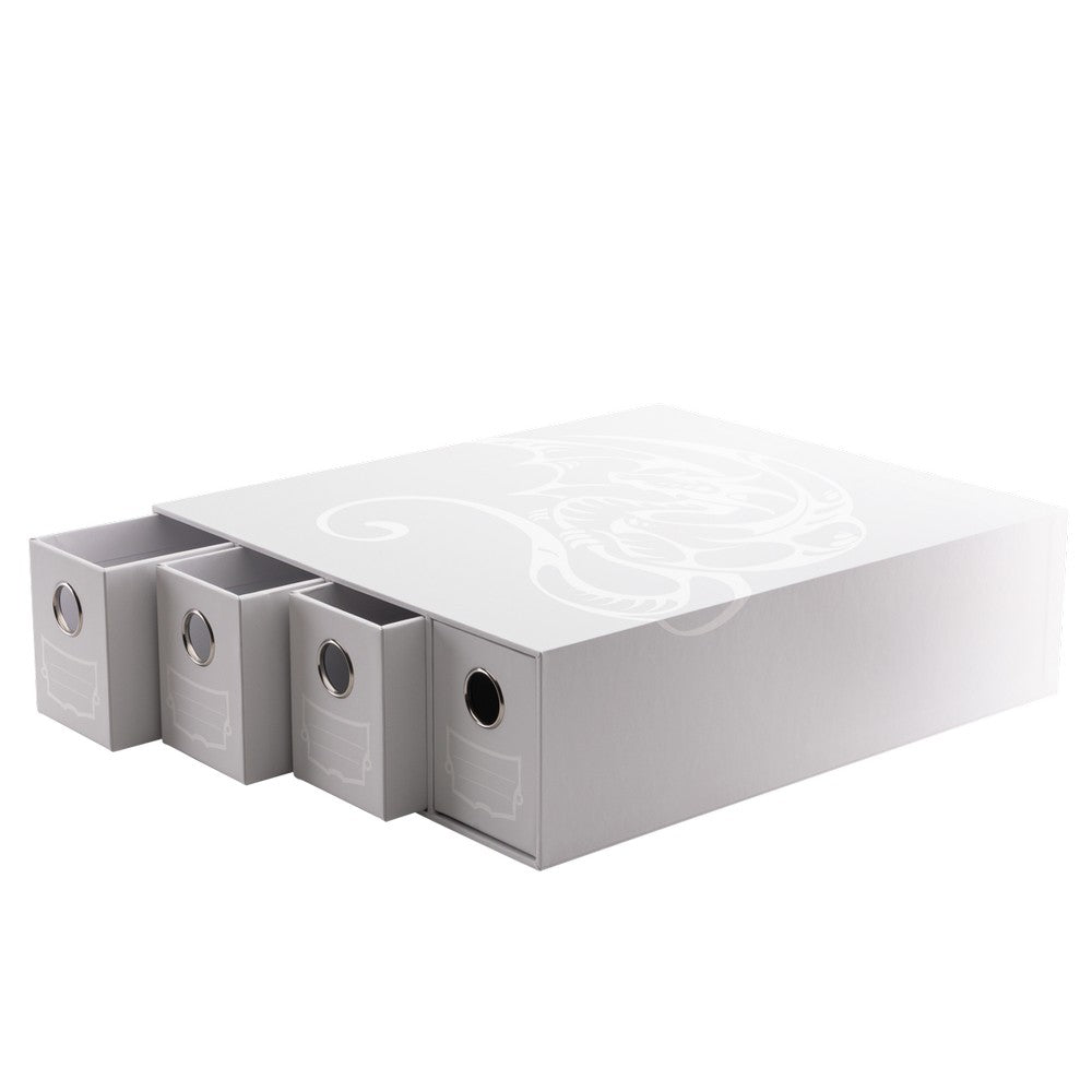 Dragon Shield: Fortress Card Drawers  - Horizontal: Size 4  - White