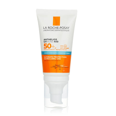La Roche Posay Anthelios UVmune 400 is a hydrating SPF50 cream, perfect for sensitive skin with ultimate UVA protection.