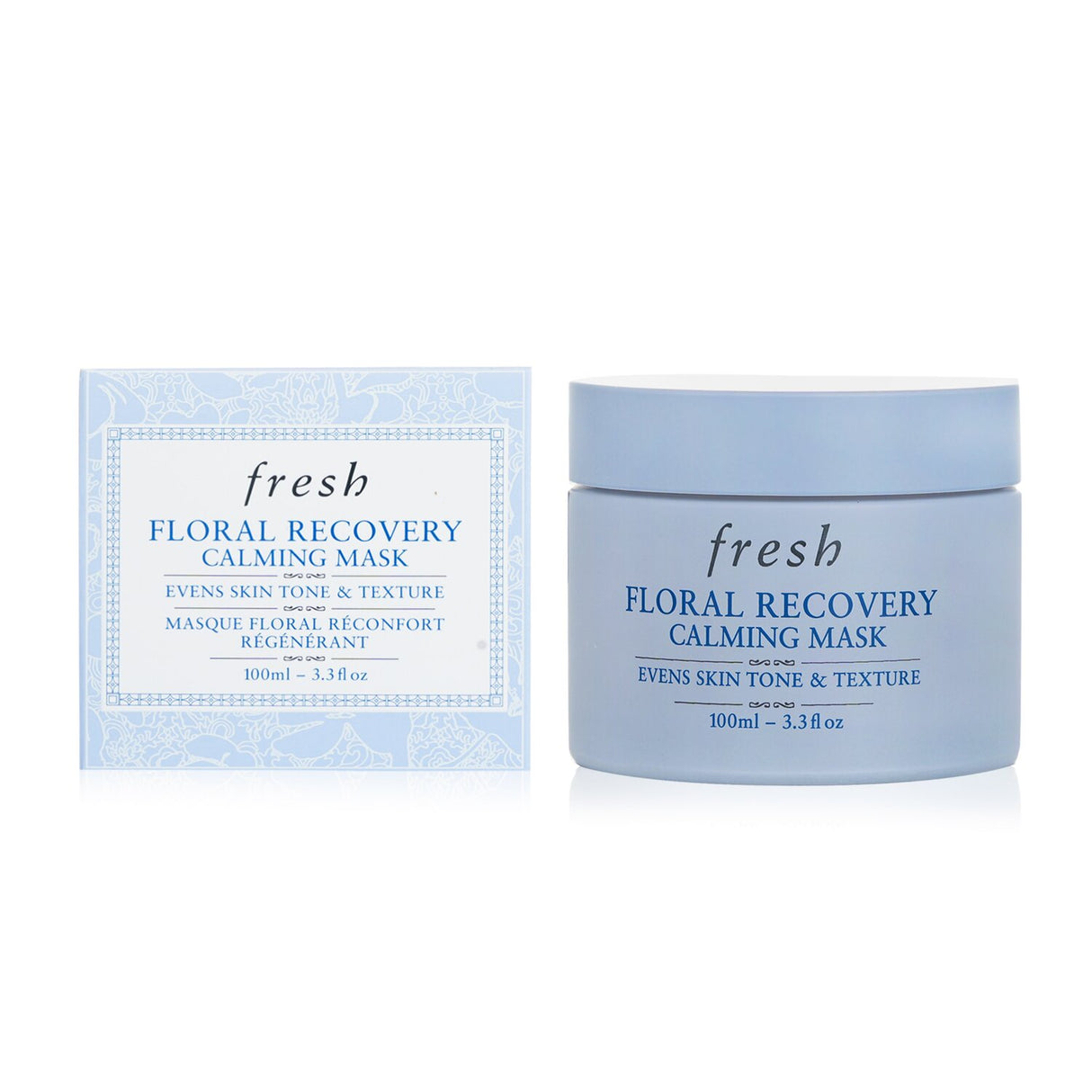 Overnight calming mask with floral extracts to soothe sensitivity and enhance skin radiance, perfect for sensitive skin.