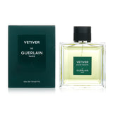 Guerlain Vetiver Eau De Toilette 100ml, a citrus woody fragrance with notes of orange, vetiver, and tonka beans for modern men.