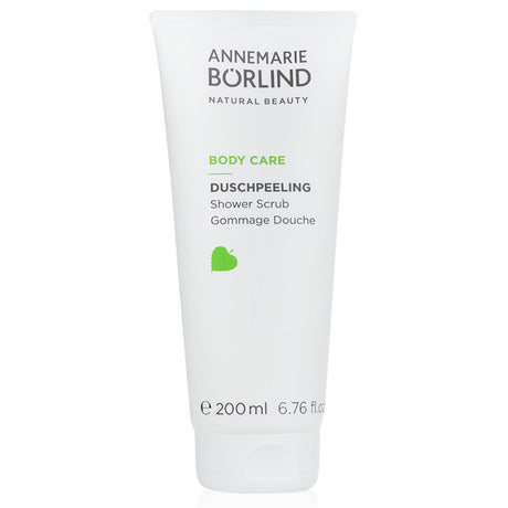Natural body scrub with organic aloe vera and bamboo extract, promoting smooth, nourished skin for all types.
