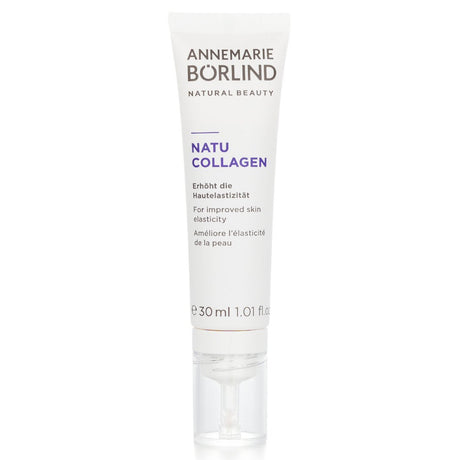Luxurious 30ml facial fluid with botanical collagen, toning, firming, and hydrating for velvety-soft skin. Vegan and paraben-free.