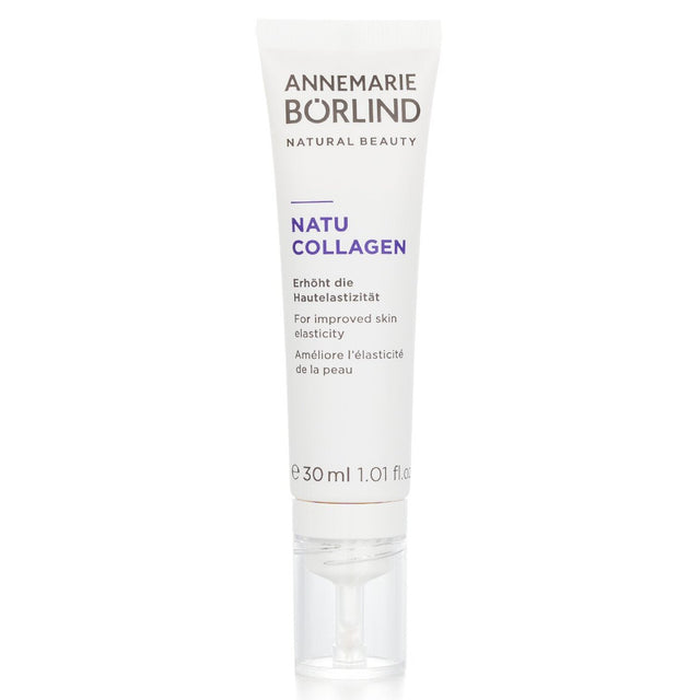 Luxurious 30ml facial fluid with botanical collagen, toning, firming, and hydrating for velvety-soft skin. Vegan and paraben-free.