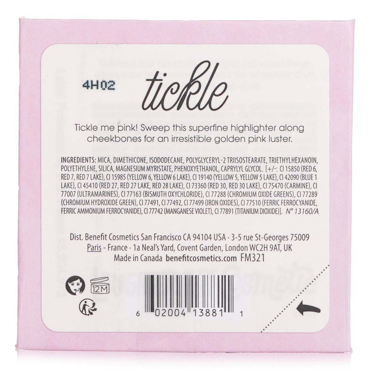 Benefit Tickle Golden Pink Highlighter  8g/0.28oz