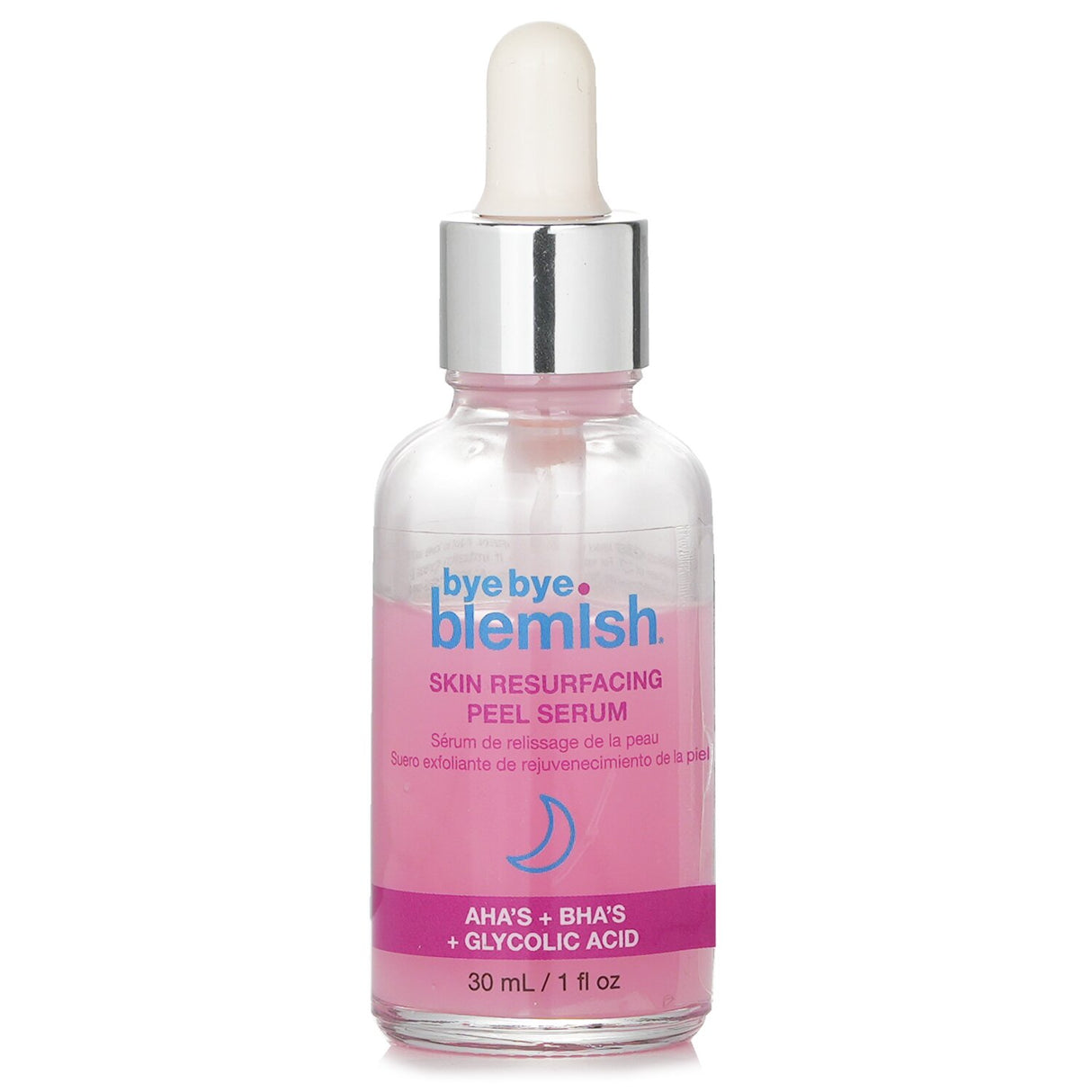 Skin Resurfacing Peel Serum in 30ml, exfoliates, fights blemishes, evens tone, minimizes pores, and moisturizes sensitive skin.