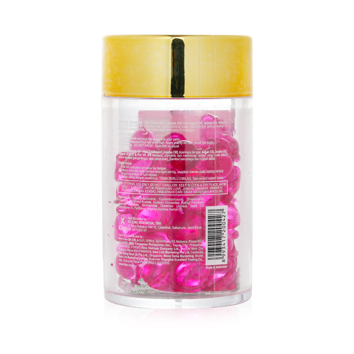 Ellips Hair Vitamin Oil capsules with Moroccan, argan, and jojoba oils for damaged hair treatment and hydration.