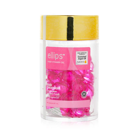 Ellips Hair Vitamin Oil capsules, packed with Moroccan, argan, and jojoba oils for nourishing damaged hair.