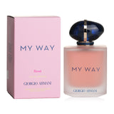 Giorgio Armani My Way Floral Eau De Parfum spray bottle showcasing its elegant design and floral woody fragrance notes.