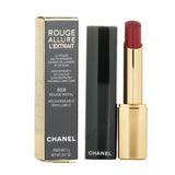 Chanel Rouge Allure L'extrait Lipstick #858 Rouge Royal in a sleek case, offering high-intensity, ultra-hydrating satin finish.