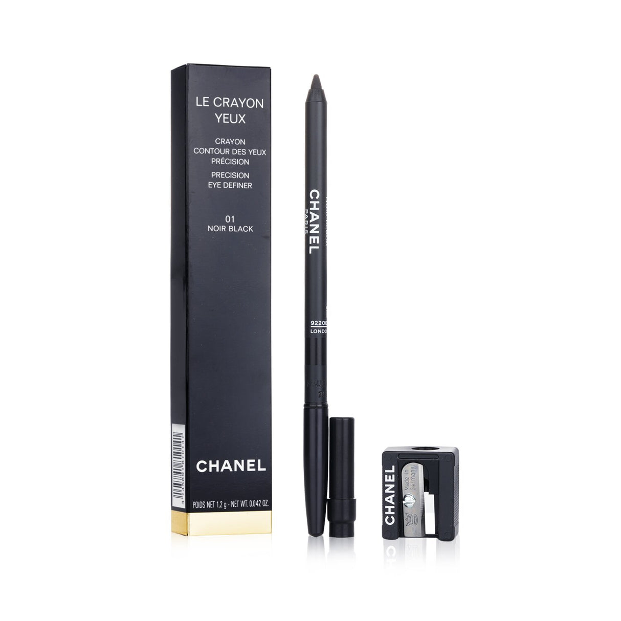 Chanel Le Crayon Yeux in Noir Black, a smooth eyeliner pencil for precise eye definition and versatile color application.