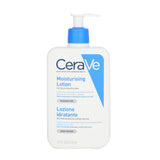 CeraVe Moisturising Lotion in 473ml, lightweight formula hydrates dry skin with ceramides and hyaluronic acid for 24-hour relief.