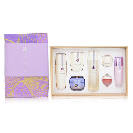 Tatcha Special Edition Luxury Kiri Set featuring seven premium skincare products for a radiant and nourished complexion.