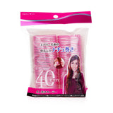 Pink Velcro aluminum rollers, 40mm, designed for quick curling and volumizing with heat, pack of 2 for versatile styling.