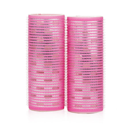 Pink 40mm Lucky Trendy Velcro Aluminium Rollers (2pcs) for fast, voluminous curls using heat and dryer. Perfect for all hair types.