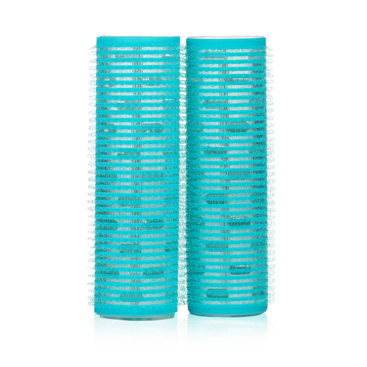 Blue Velcro aluminum curling rollers, 30mm, 2pcs, designed for quick styling and long-lasting bouncy curls.