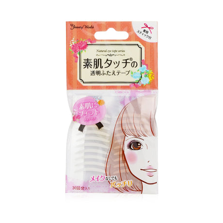 Transparent double eyelid tape designed for instant eye lift and natural enhancement, 30 pairs for discreet all-day wear.