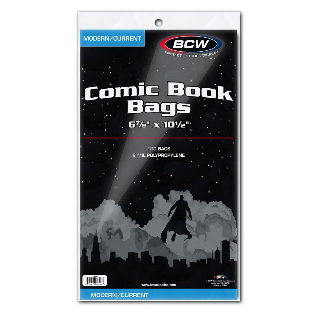 BCW - Comic Bags - Current/Modern Comic Bags - 6 7/8 X 10 1/2 - Game Storage