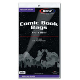 BCW - Comic Bags - Silver/Regular Comic Book Bags - Game Storage