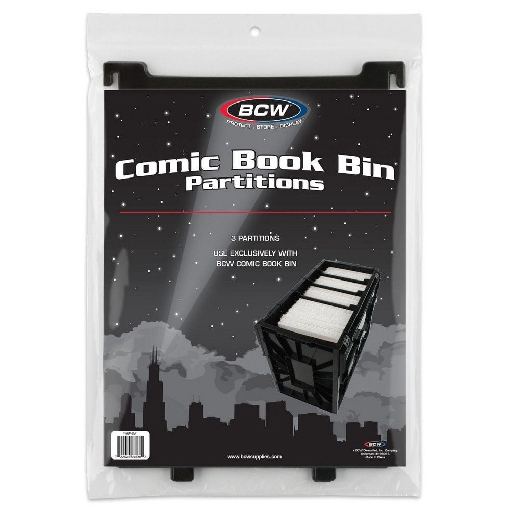 BCW - Comic Bins - Comic Book Bin Partition - Black - Gaming Accessory