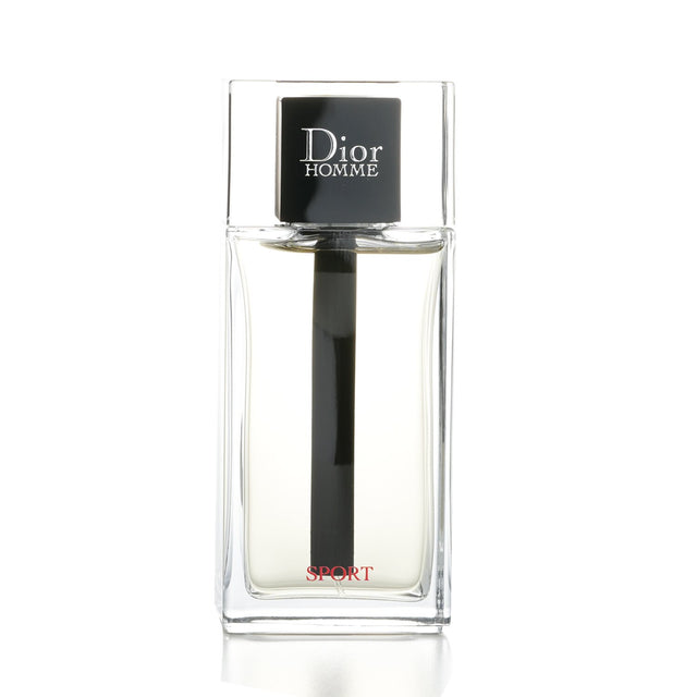 Christian Dior Dior Homme Sport Eau De Toilette in a 125ml bottle, featuring fresh citrus, spicy ginger, and woody cedar notes.