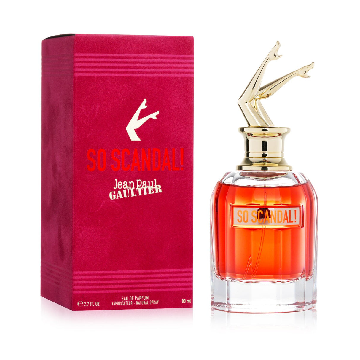 Jean Paul Gaultier So Scandal Eau De Parfum Spray, 80ml; a floral fruity fragrance with Orange Blossom, Tuberose, and Jasmine notes.