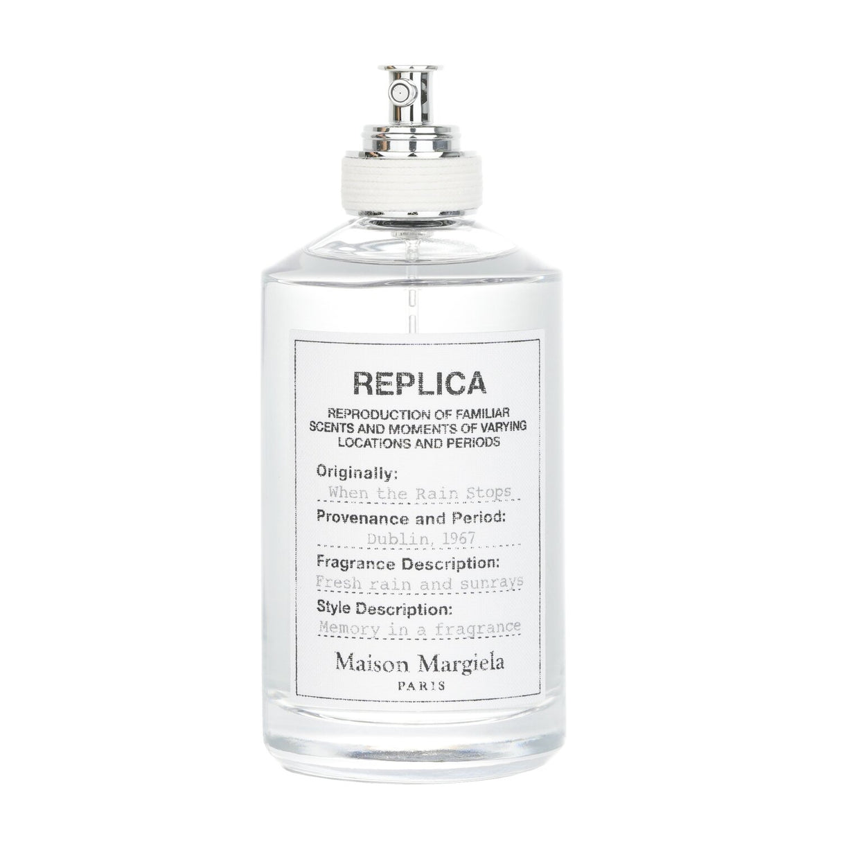 Maison Margiela Replica When The Rain Stops Eau De Toilette 100ml, floral aquatic fragrance evoking joy after rain.