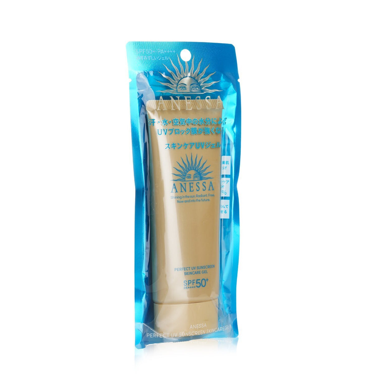 Anessa Perfect UV Sunscreen Gel SPF50, 90g, offers high UV protection with skincare benefits and a refreshing floral scent.